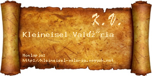 Kleineisel Valéria névjegykártya